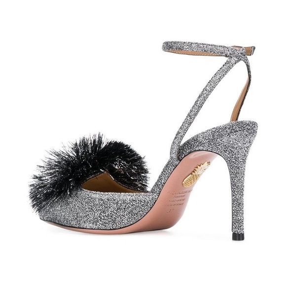 Aquazzura Powder Puff 85 glitter jelled shoes sz 39 - Picture 6 of 15